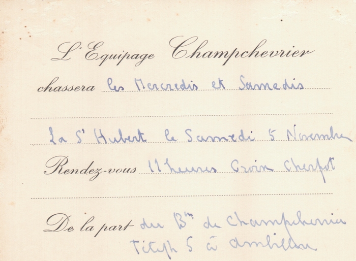 Champchevrier - Archives du Château de Montpoupon - Don à la Société de Vènerie (3)